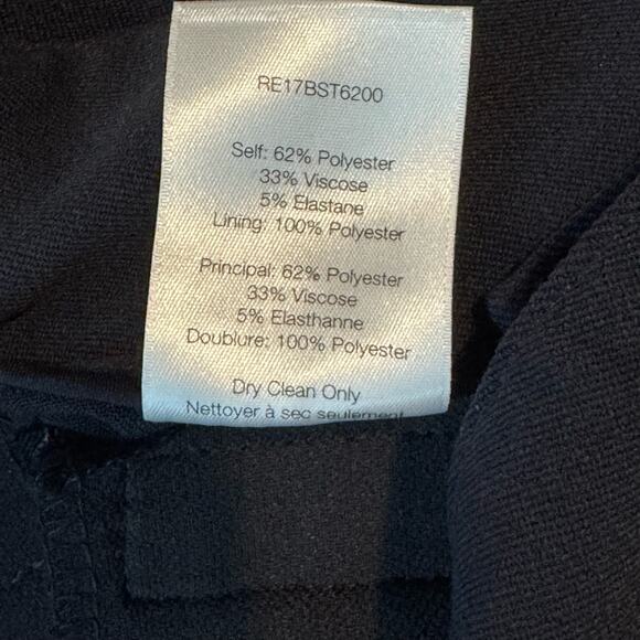 Veronica Beard Navy Blue Metro Cropped Kick Flare Pants Size 12 Work Career - Picture 5 of 7